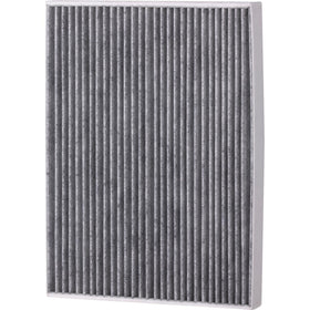 Premium Guard filter beside vehicle manual showing scale and correct sizing