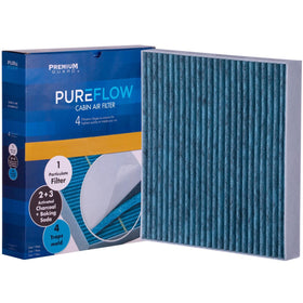 Premium Guard activated carbon layer detail demonstrating odor control benefit
