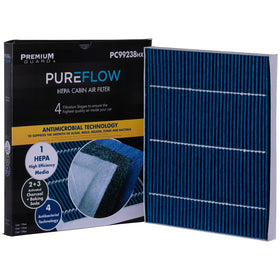 Premium Guard activated charcoal layer detail reducing odors from traffic