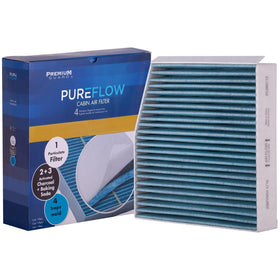 Premium Guard activated carbon layer detail demonstrating odor control