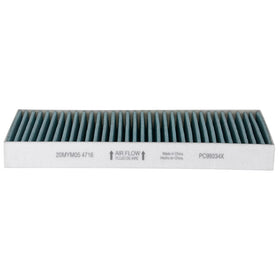 Premium Guard PUREFLOW filter held in hand to show size and easy replacement scale