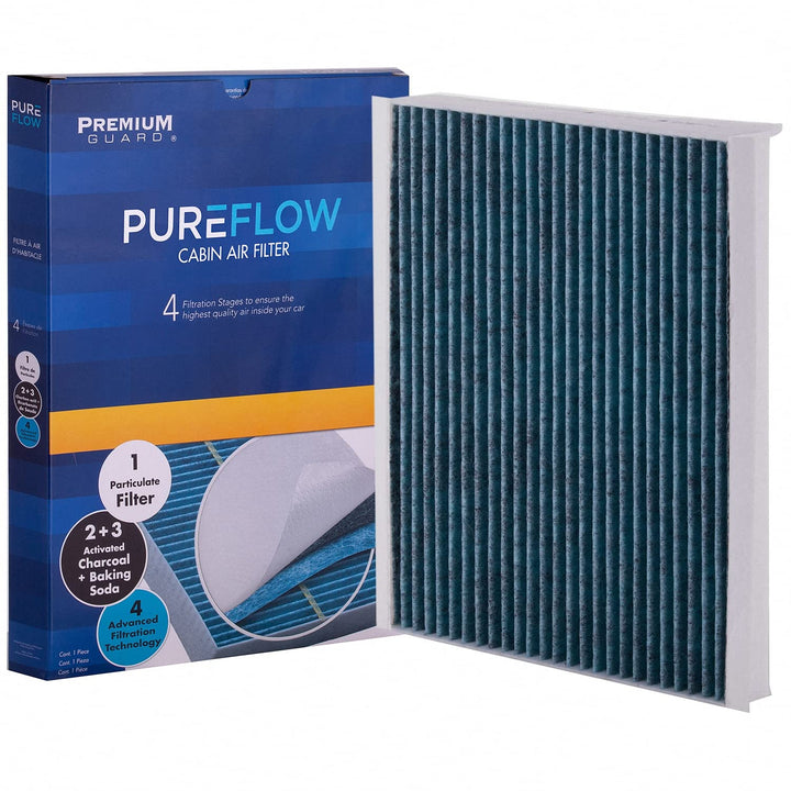 Premium Guard PUREFLOW front packaging showing product and fitment benefits