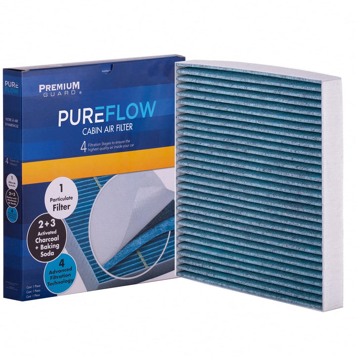 Premium Guard PUREFLOW front packaging showing product benefits and fitment