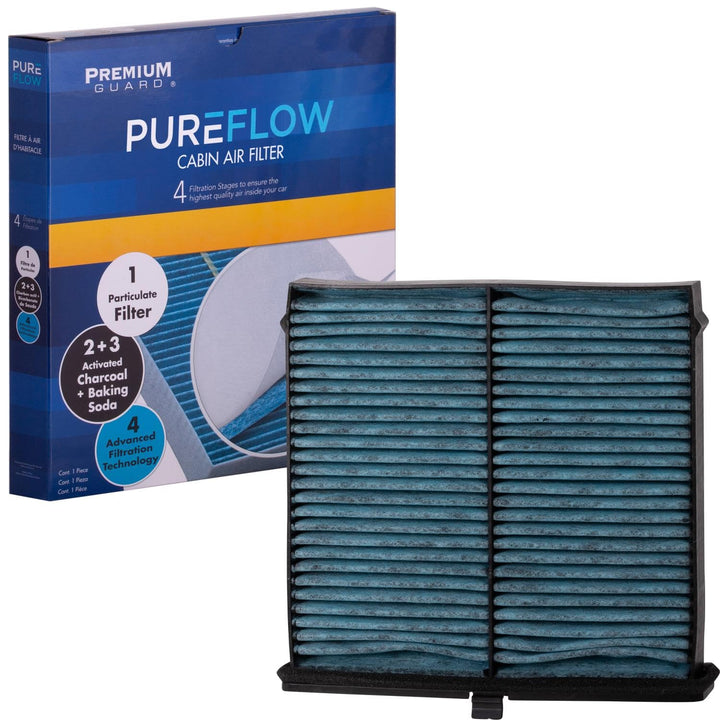 Premium Guard PUREFLOW front packaging showing model and fitment benefits