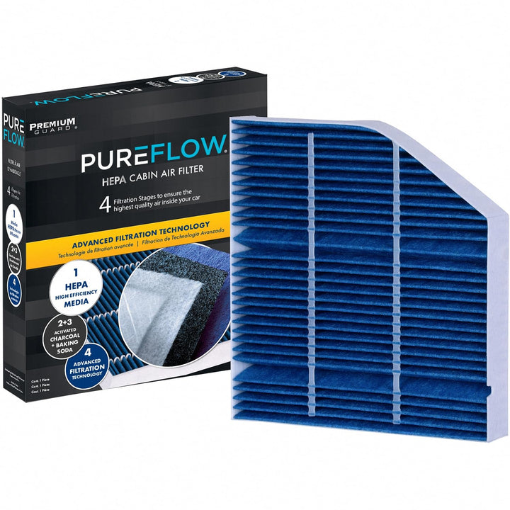 Premium Guard front view packaging showing filter and brand benefits