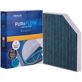Premium Guard PUREFLOW front view showing clean pleats and direct-fit design benefit
