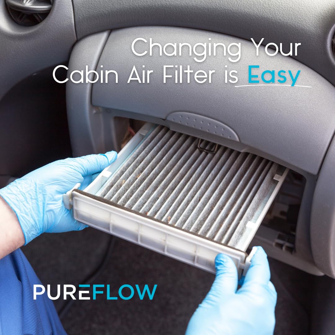 Premium Guard PUREFLOW location in Mazda 3 glovebox for simple replacement