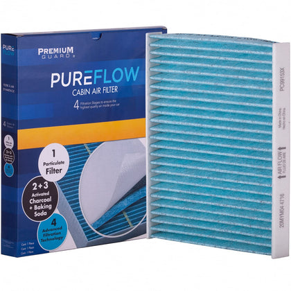 Premium Guard PUREFLOW front packaging showing model and fitment benefit