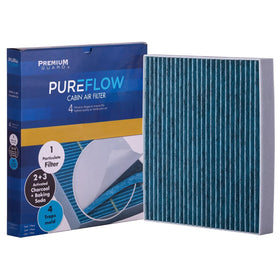 Premium Guard PUREFLOW cross-section detail showing multi-layer filtration benefit