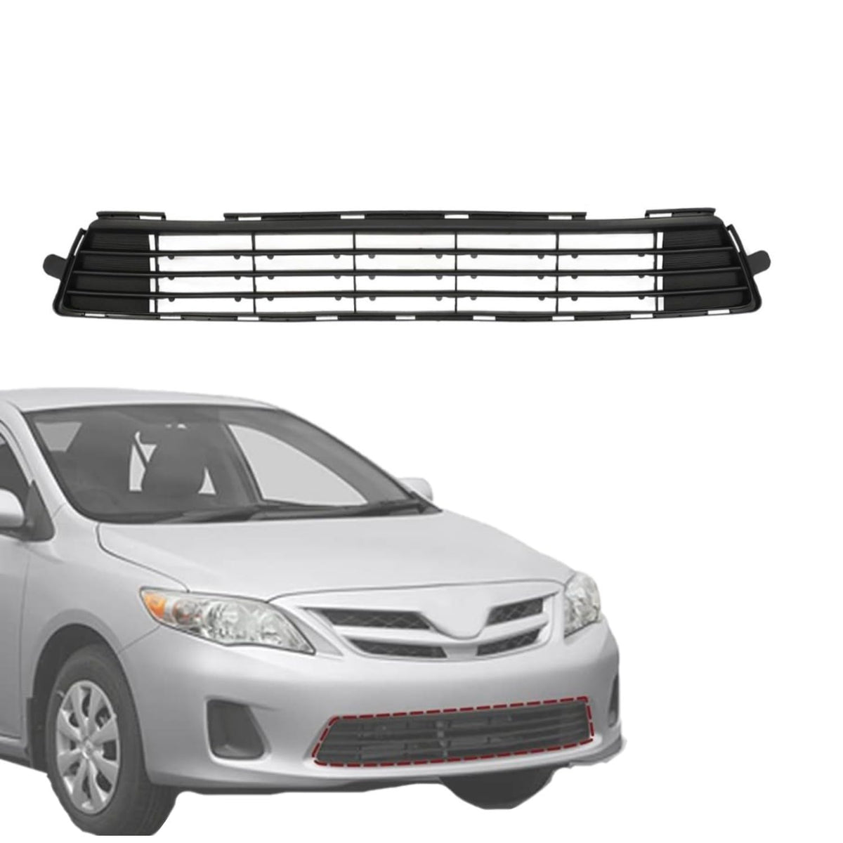 Premium Pickup Part front grille front view showing clean fit and appearance