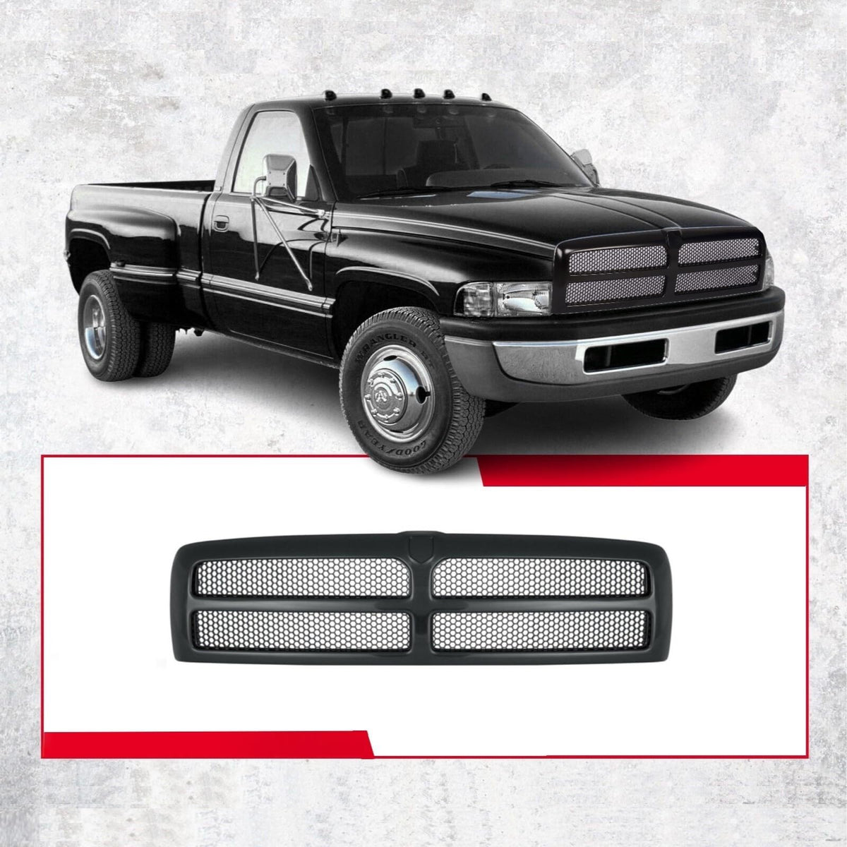 Premium Pickup Part honeycomb mesh closeup highlighting airflow-friendly pattern and durable finish