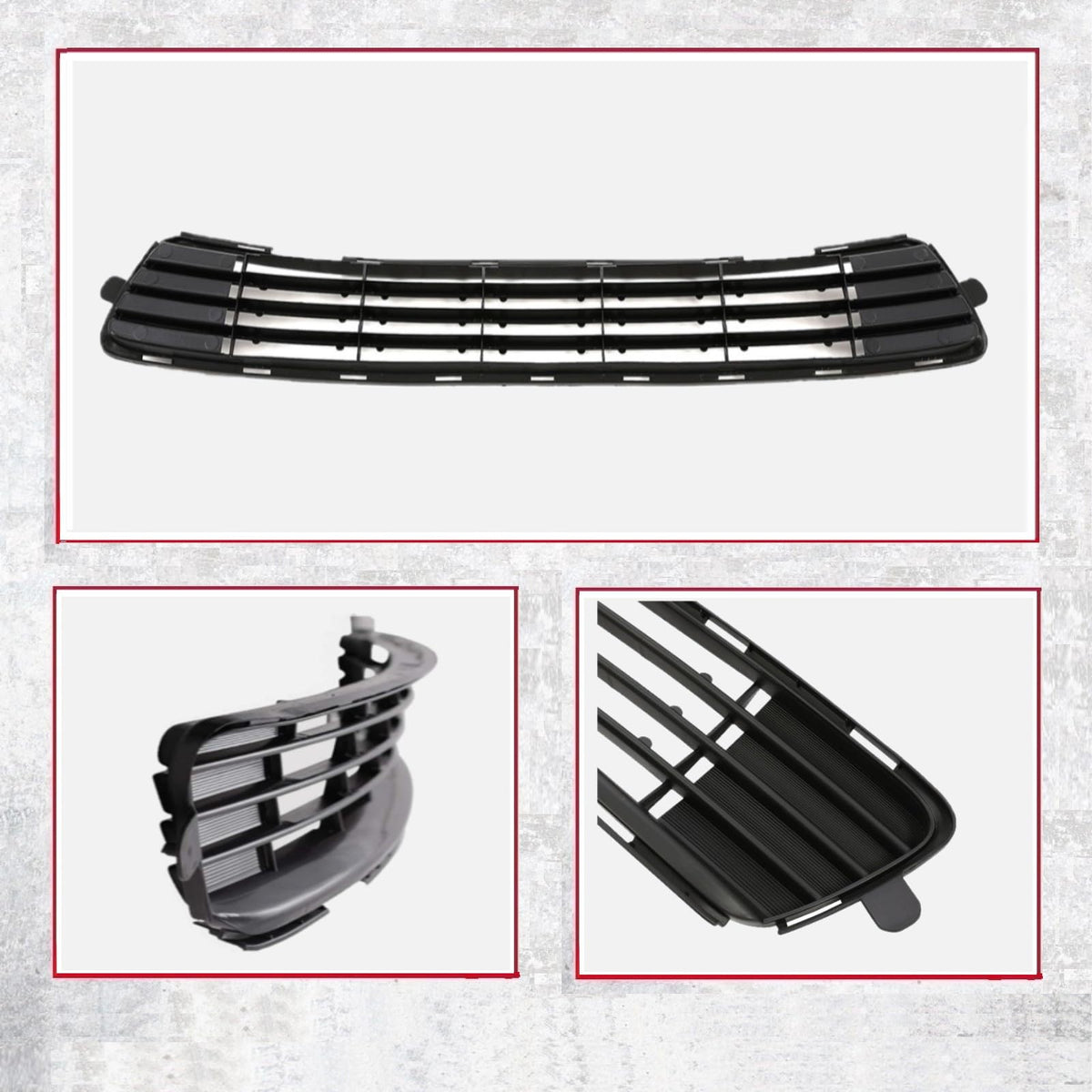 Premium Pickup Part grille installed on bumper showing seamless match