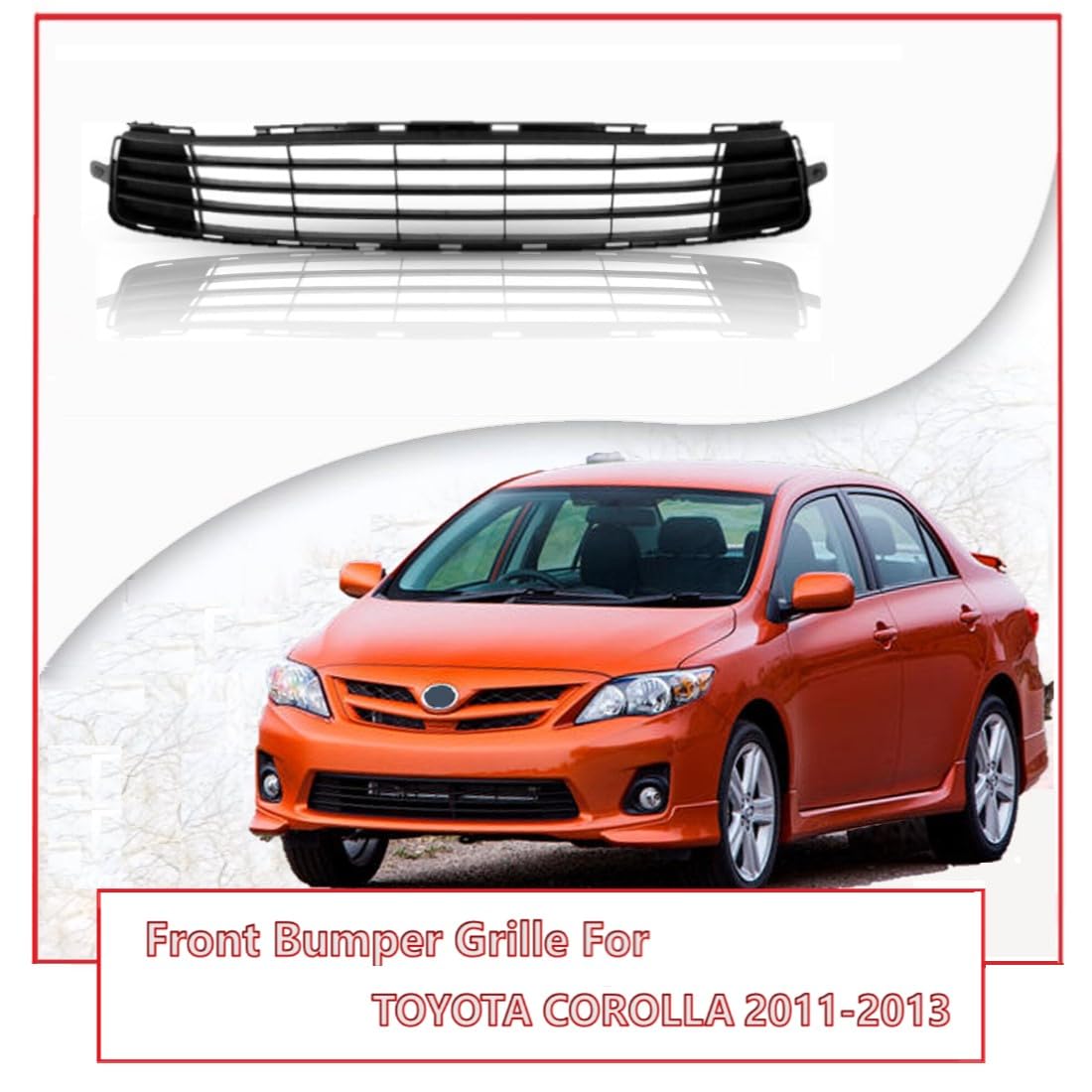 Premium Pickup Part grille side profile showing correct mounting contour