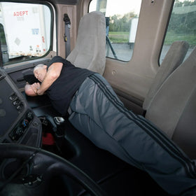 Presto Day Bed with driver resting showing improved roadside rest comfort