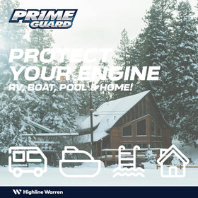 Prime Guard being poured into RV hose showing easy application and coverage