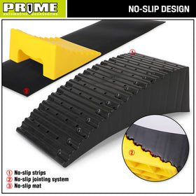 PR1ME close-up of honeycomb ramp surface providing superior tire grip and traction