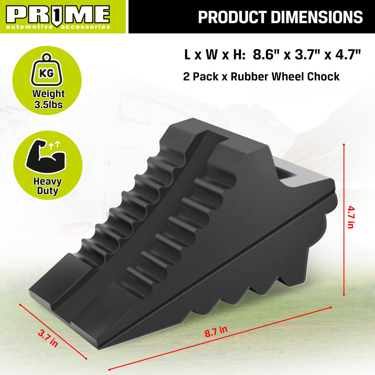 Prime 1 rear handle detail for easy carry and quick placement benefit
