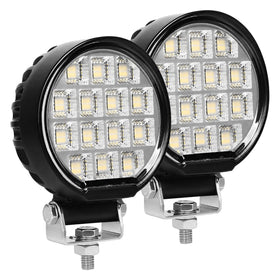 Primelux front view of paired lights showing rugged housing and bright output benefit