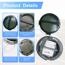 PRINIC open holder with wire attached demonstrating easy access and retained lid