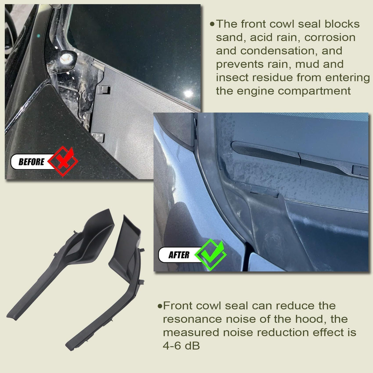 Priprilod installed on RAV4 hood securing water and debris protection