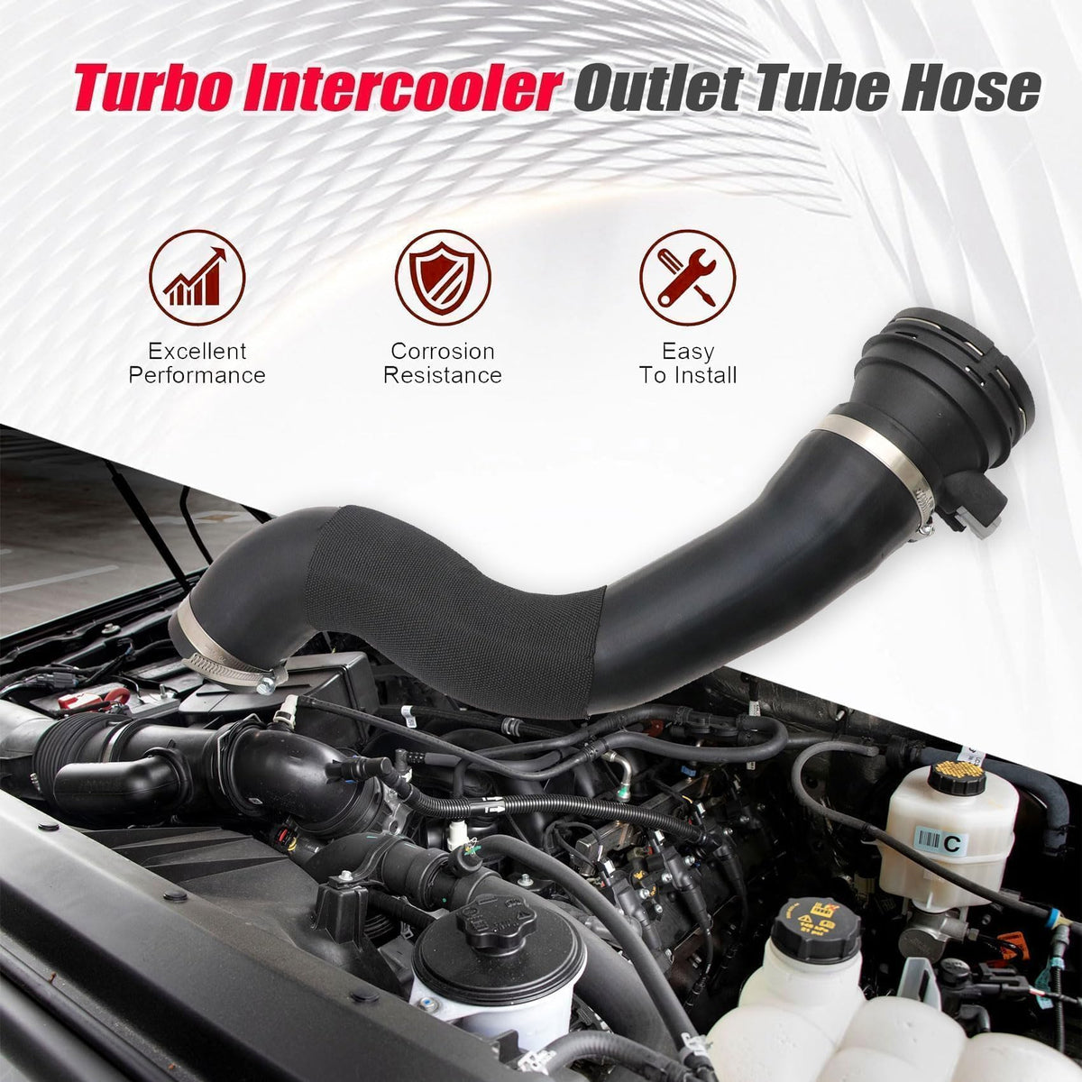 Priprilod installed on Ford F-350 engine bay demonstrating precise replacement fit