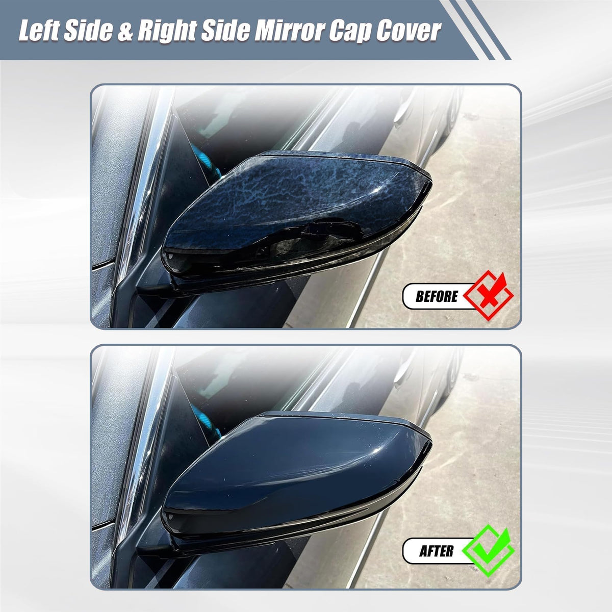 Priprilod mirror cap beside ruler showing dimensions for correct fit benefit