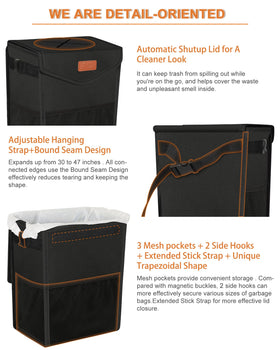 Pritent side hooks hung on headrest showing secure placement benefit
