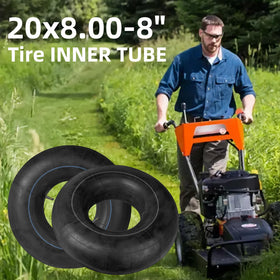 PRO CAKEN inner tube beside a ruler showing correct 20x8-8 size for easy verification
