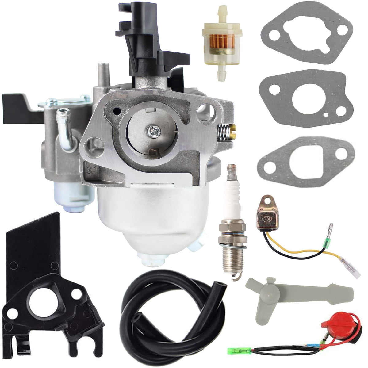 Pro Chaser SH265 front view showing full carburetor and clean casting for easy replacement