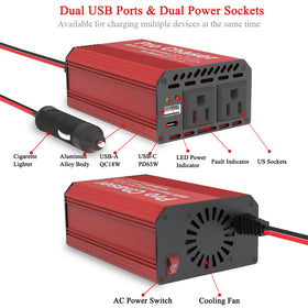 Pro Chaser cooling fan and label detail illustrating built-in safety protection