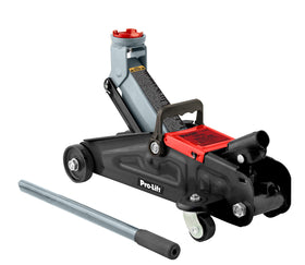 Pro-LifT blow-molded case open with jack and handle organized for compact storage