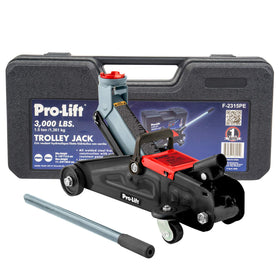 Pro-LifT front view showing jack profile and carrying handle for easy transport