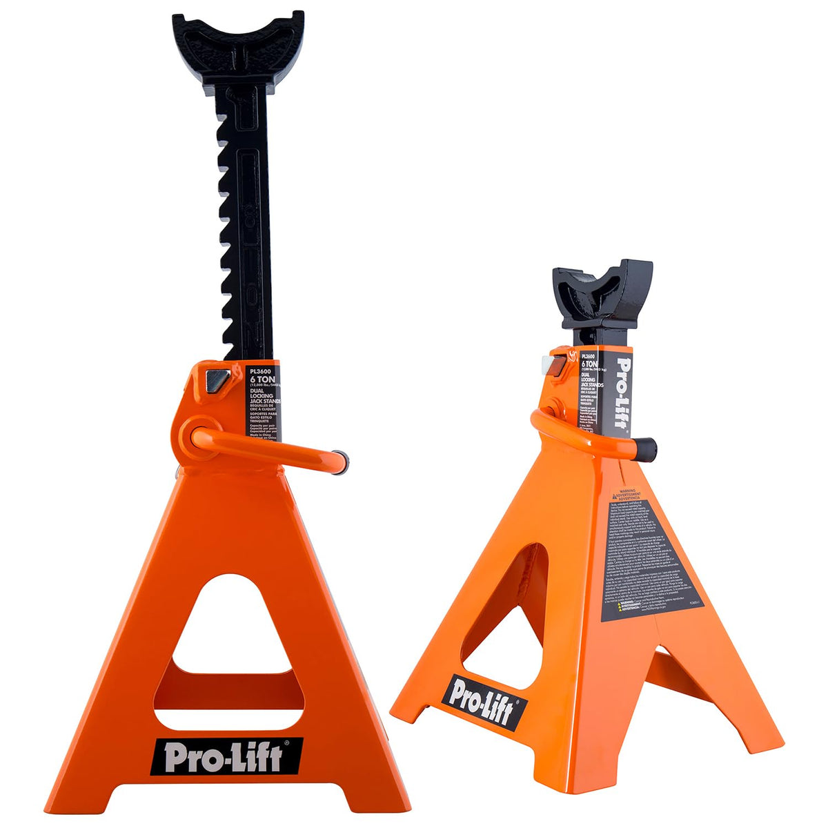 Pro-LifT jack stands front-pair showing stable wide base and capacity benefit
