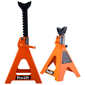 Pro-LifT jack stands front-pair showing stable wide base and capacity benefit