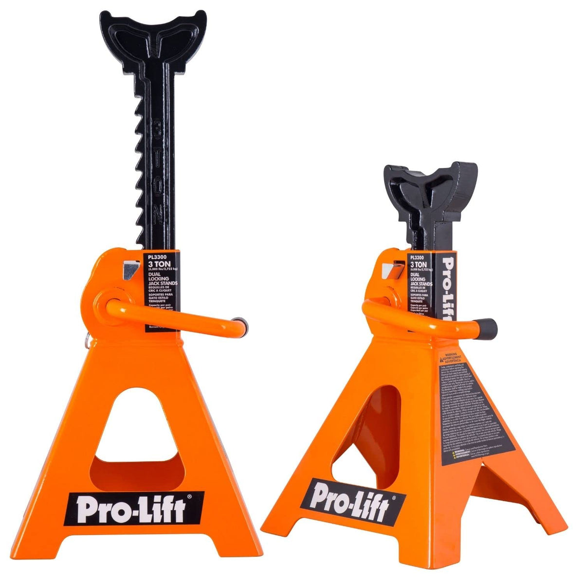 Pro-LifT PL3300 front view of pair showing stability and capacity