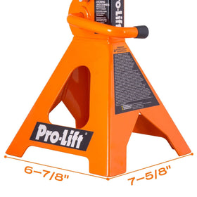 Pro-LifT PL3300 ratchet and handle detail showing sawtooth for quick height adjustment