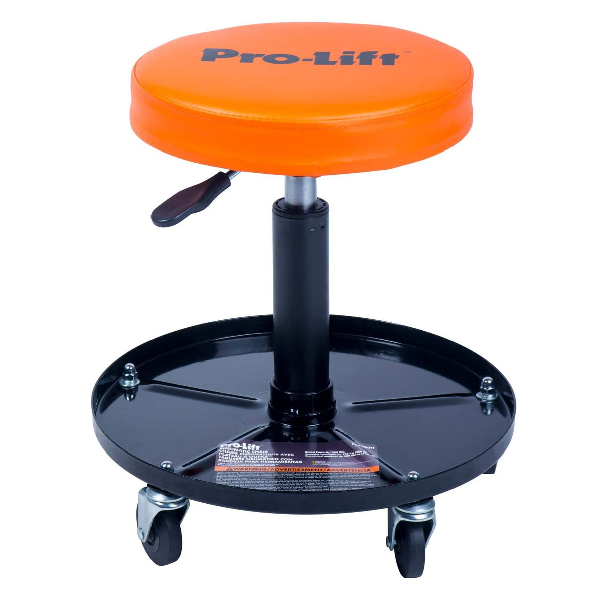 Pro-LifT PL9300H front view showing seat and tray for organized tools