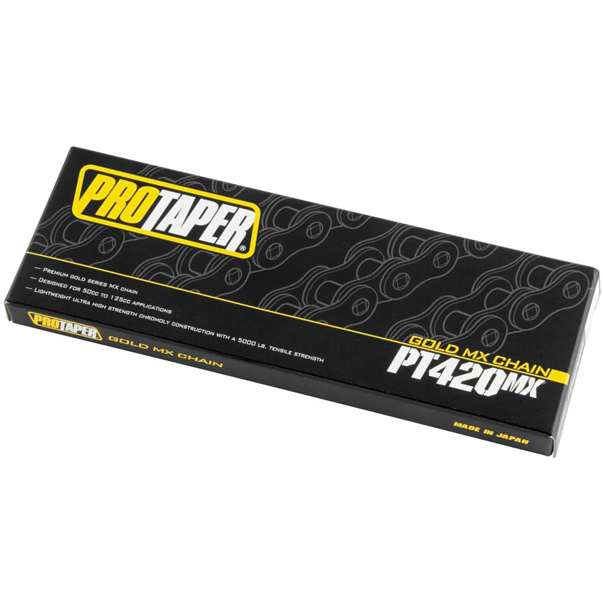 Pro Taper 420MX front view showing magnesium finish and durable link design