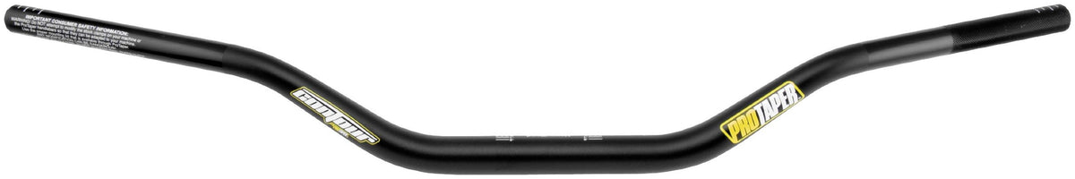 Pro Taper handlebar front view showing jet black finish and model name for confident setup