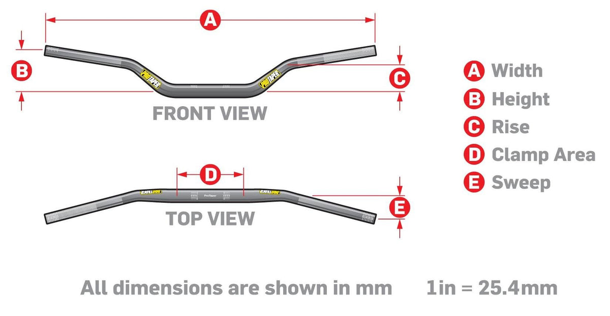 Pro Taper handlebar mounted on bike illustrating fit and improved control during rides