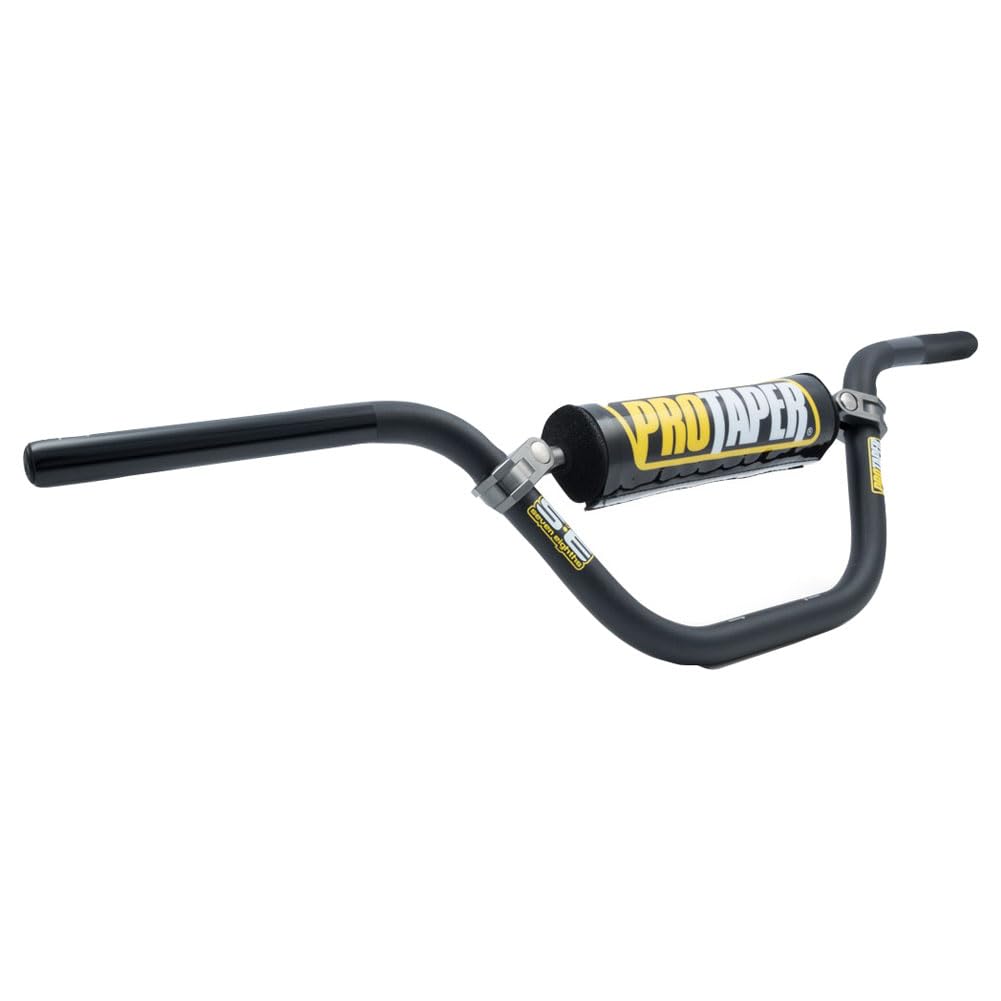 Pro Taper front profile jet black handlebar showing finish and fit benefits