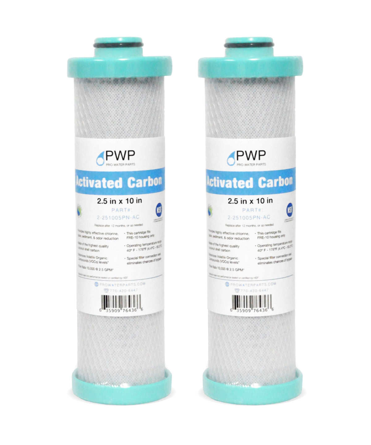 Pro Water Parts front packaging showing two replacement cartridges and fit details for quick identification and convenience