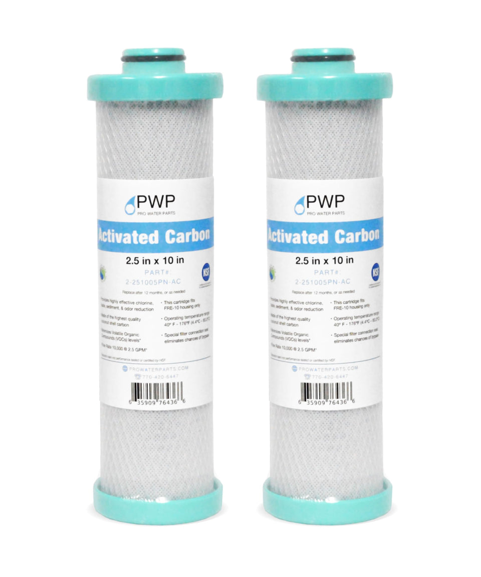 Pro Water Parts front packaging showing two replacement cartridges and fit details for quick identification and convenience