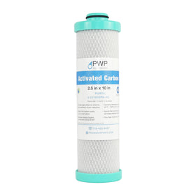 Pro Water Parts cartridge installed in FRE-10H housing illustrating compatibility and in-system protection for RV plumbing