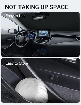Proadsy showing dashboard clearance, fits around mirrors and dash accessories