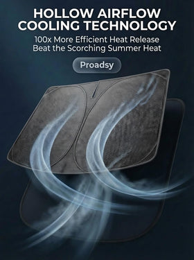 Proadsy folded inside storage pouch for compact transport and easy stowage