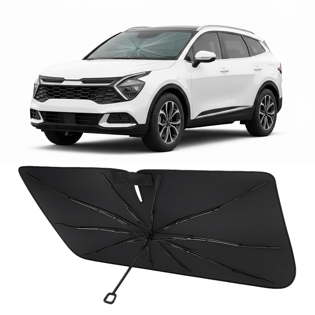 Proadsy front packaging showing Kia Sportage fit and quick open benefit