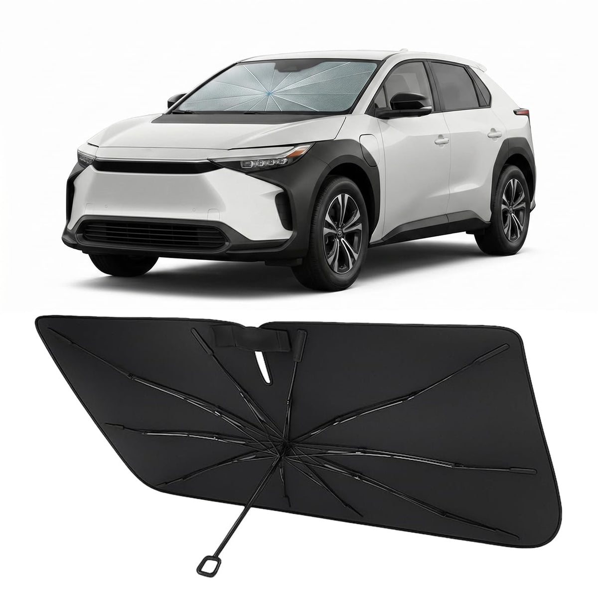 Proadsy front view of sun shade showing precision fit and instant protection