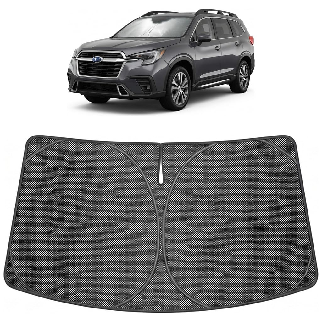 Proadsy front view on Subaru Ascent showing full windshield coverage and privacy