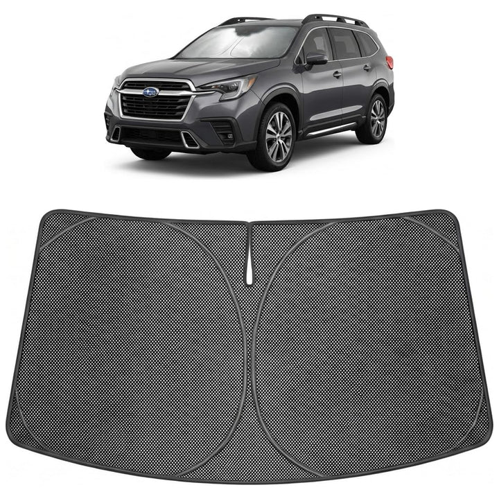 Proadsy front view on Subaru Ascent showing full windshield coverage and privacy